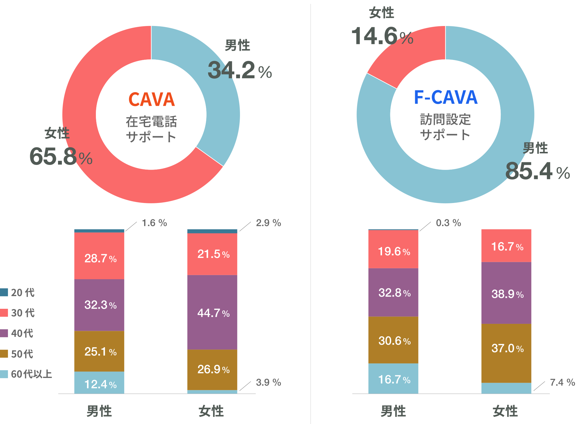 CAVAスタッフの地域構成