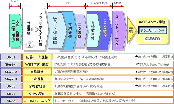 CAVA業務開始までの全体フロー